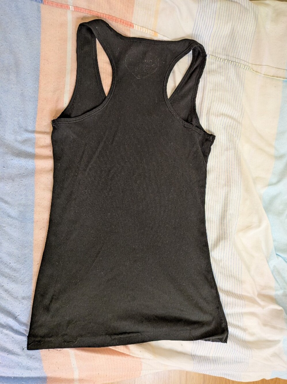 Black Ribbed Tank Top - Picture 2 of 3